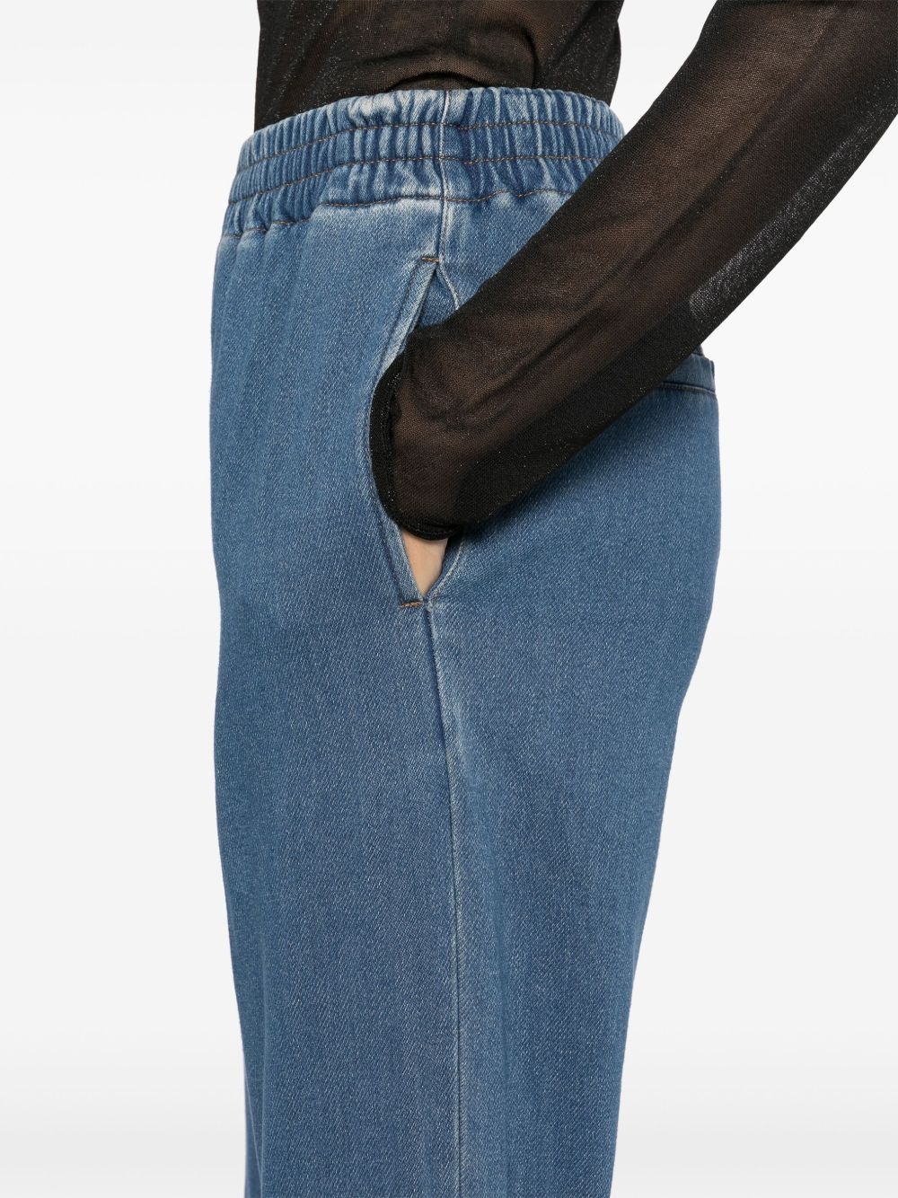 denim jersey pants - 5
