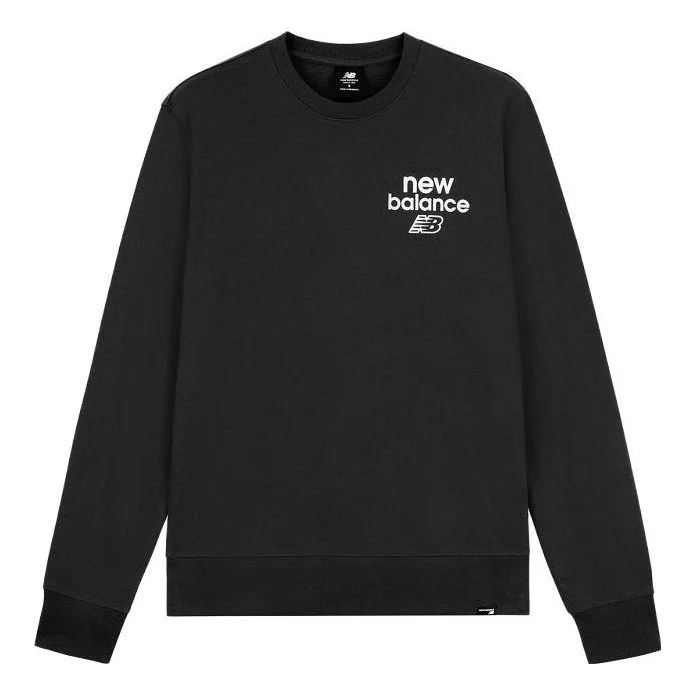 New Balance Logo Essentials Sweatshirt 'Black' MT33535-BK - 1