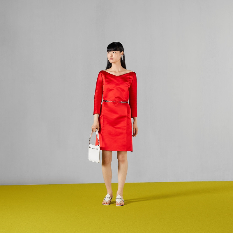 GUCCI Satin dress with Horsebit belt outlook