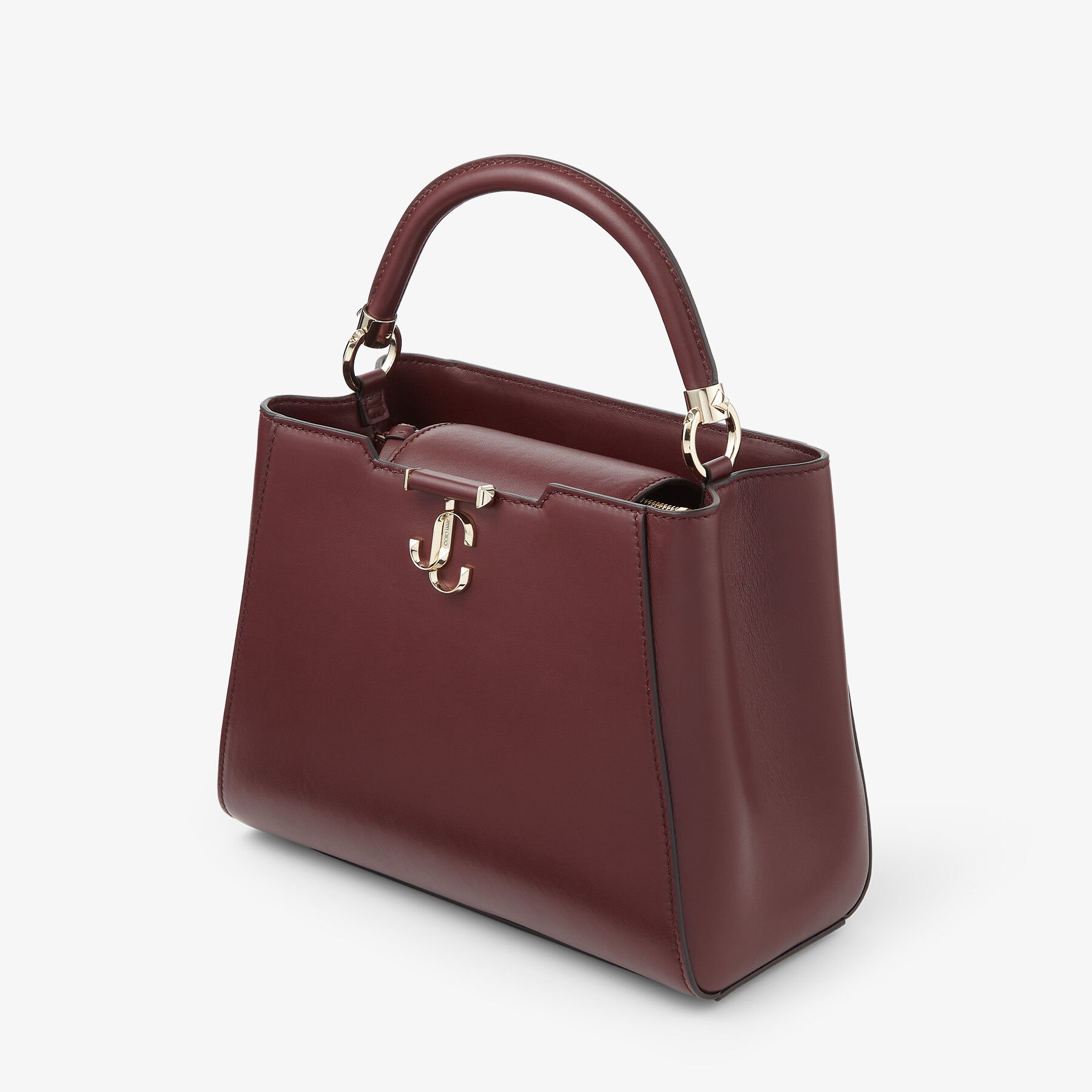 Varenne TH/M
Burgundy Soft Shiny Calf Leather Top Handle Bag - 5