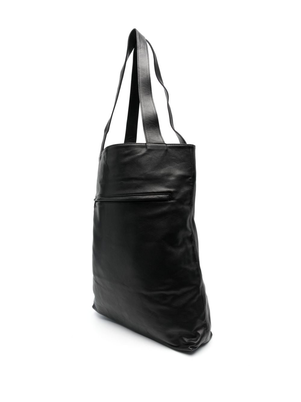 Clasp leather tote bag - 3