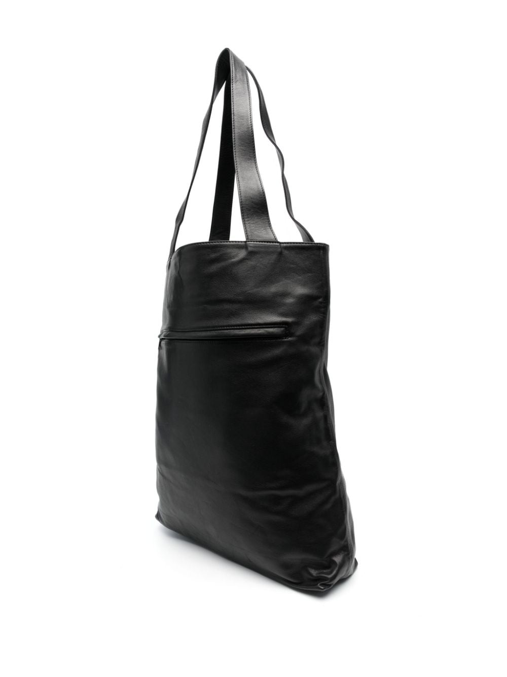 Yohji Yamamoto Clasp leather tote bag | REVERSIBLE