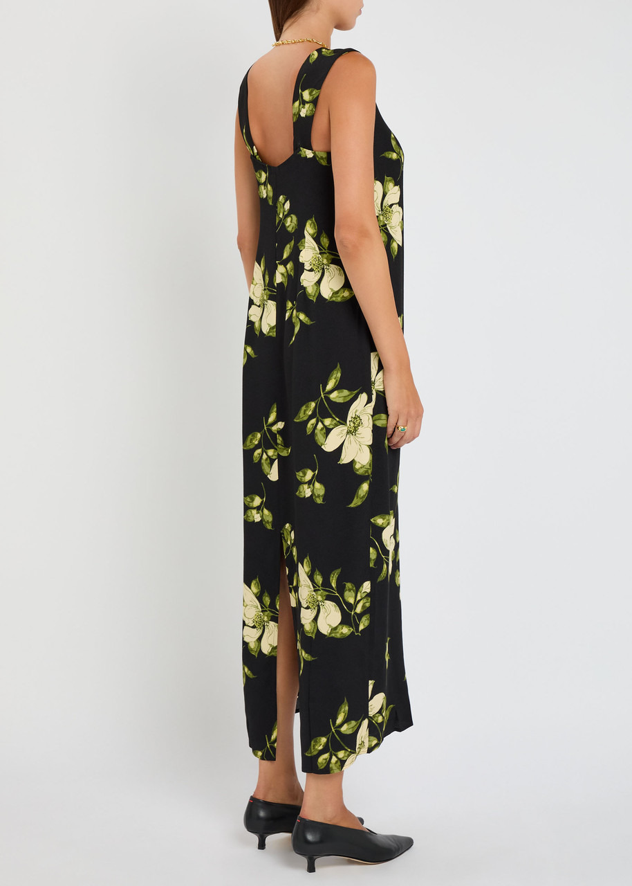 Reformation Vea Floral-print Crepe Midi Dress - 3