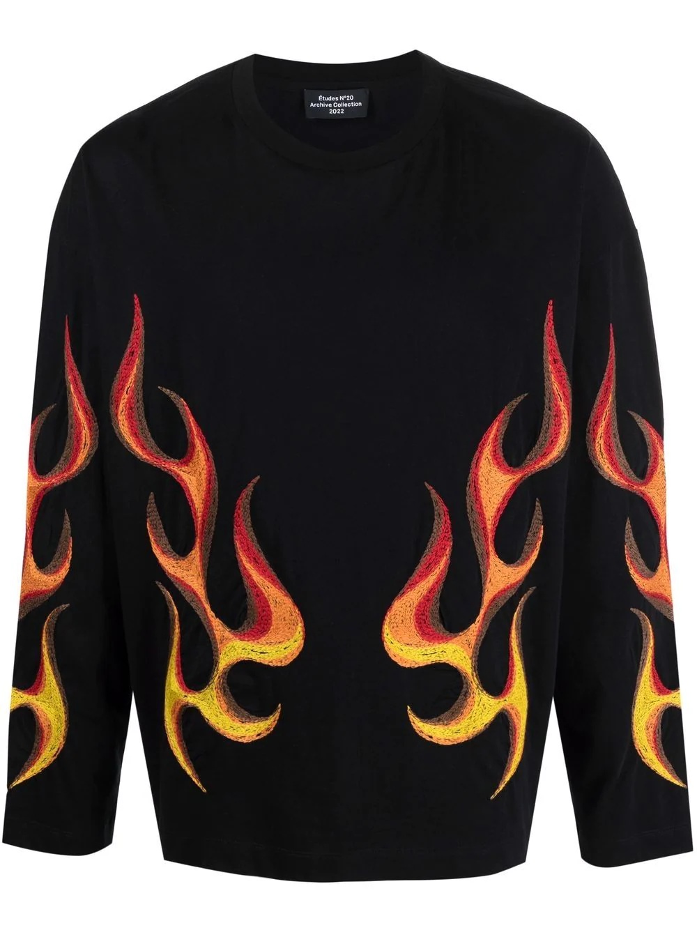 flame-print organic-cotton sweatshirt - 1