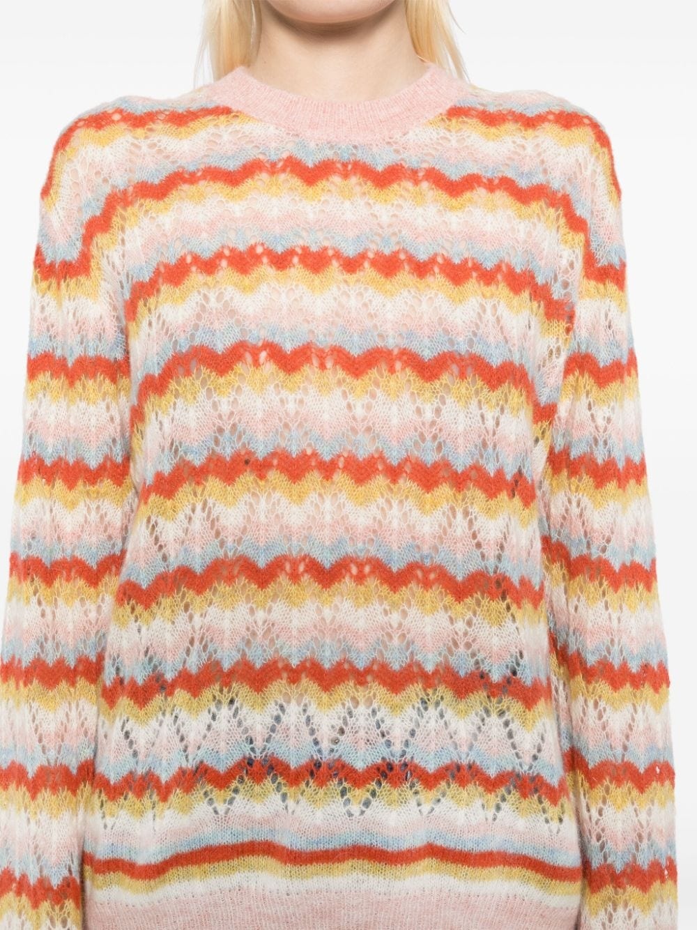 stripped lace jumper - 5