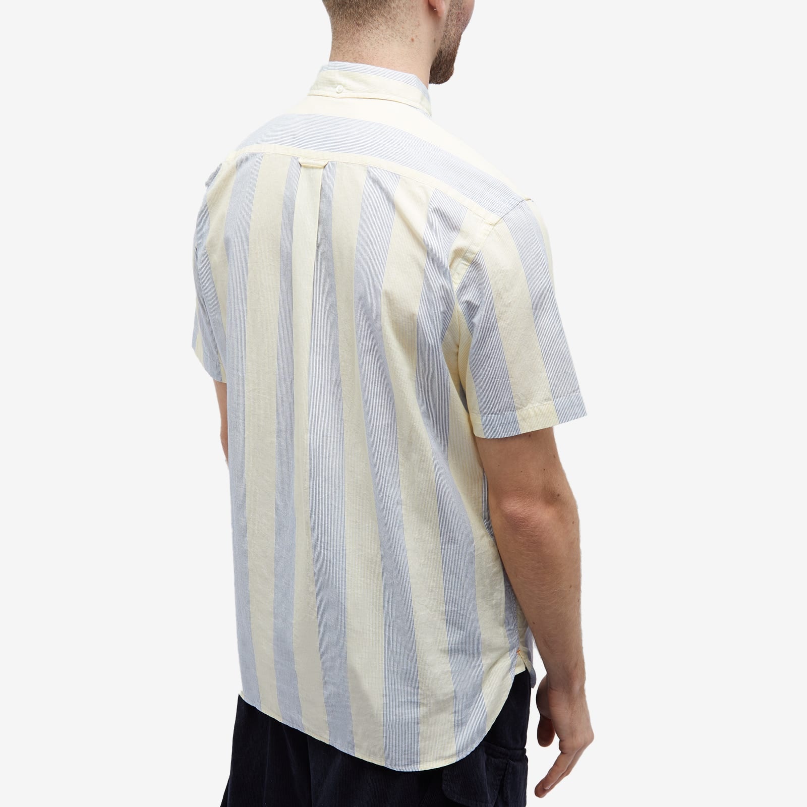 Beams Plus BD Short Sleeve Shadow Stripe Shirt - 3
