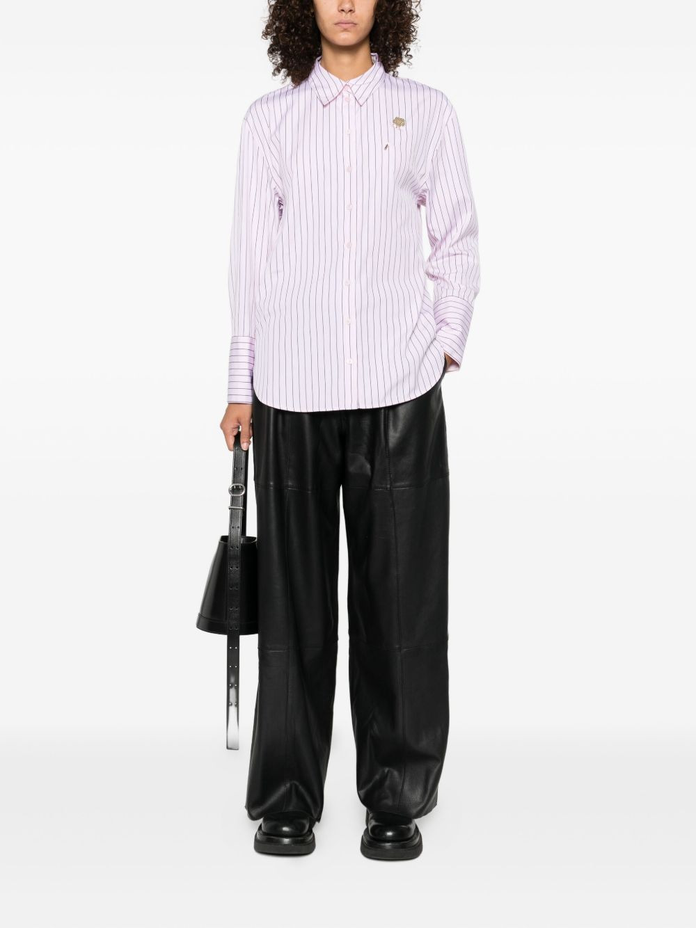 striped pin-detail shirt - 2