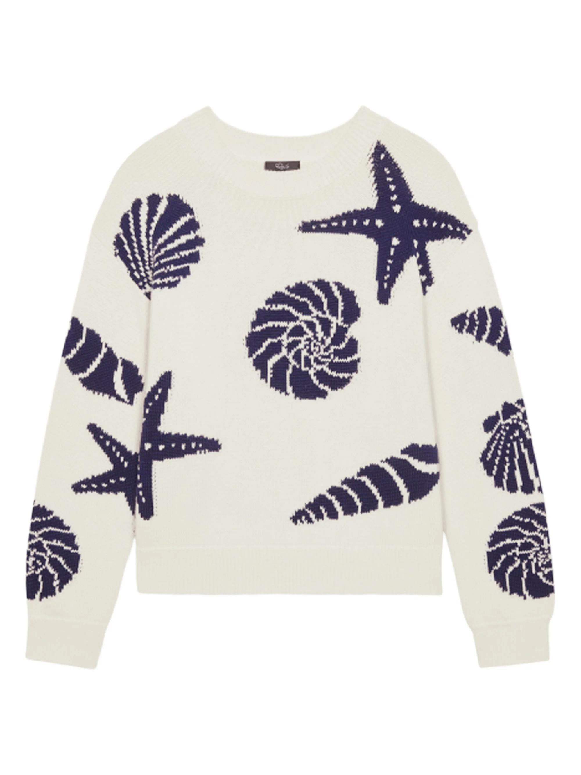 Women's Zoey Intarsia-Knit Crewneck Sweater - Seashells - 1
