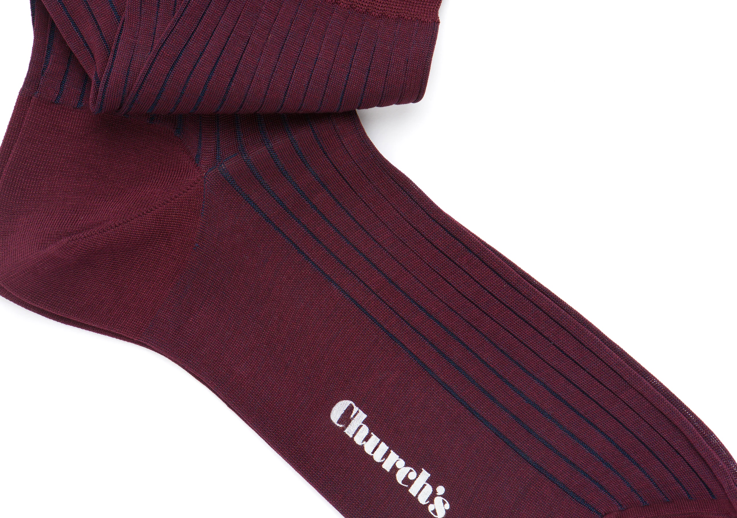 Contrast ribbed socks
Cotton Ribbed Short Burgundy - 2