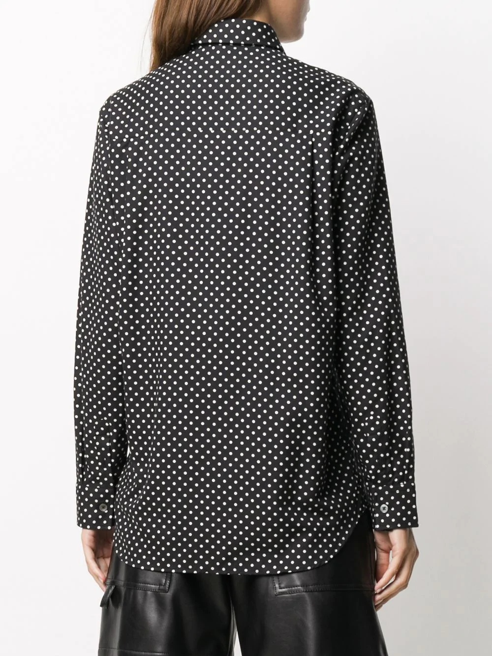 polka-dot long-sleeved shirt  - 4