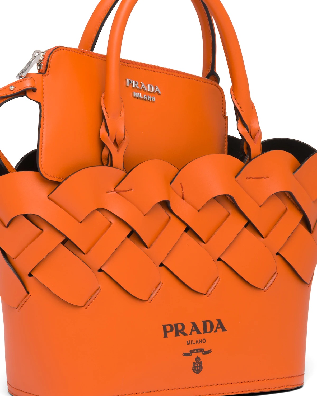 Leather Prada Tress Tote - 5