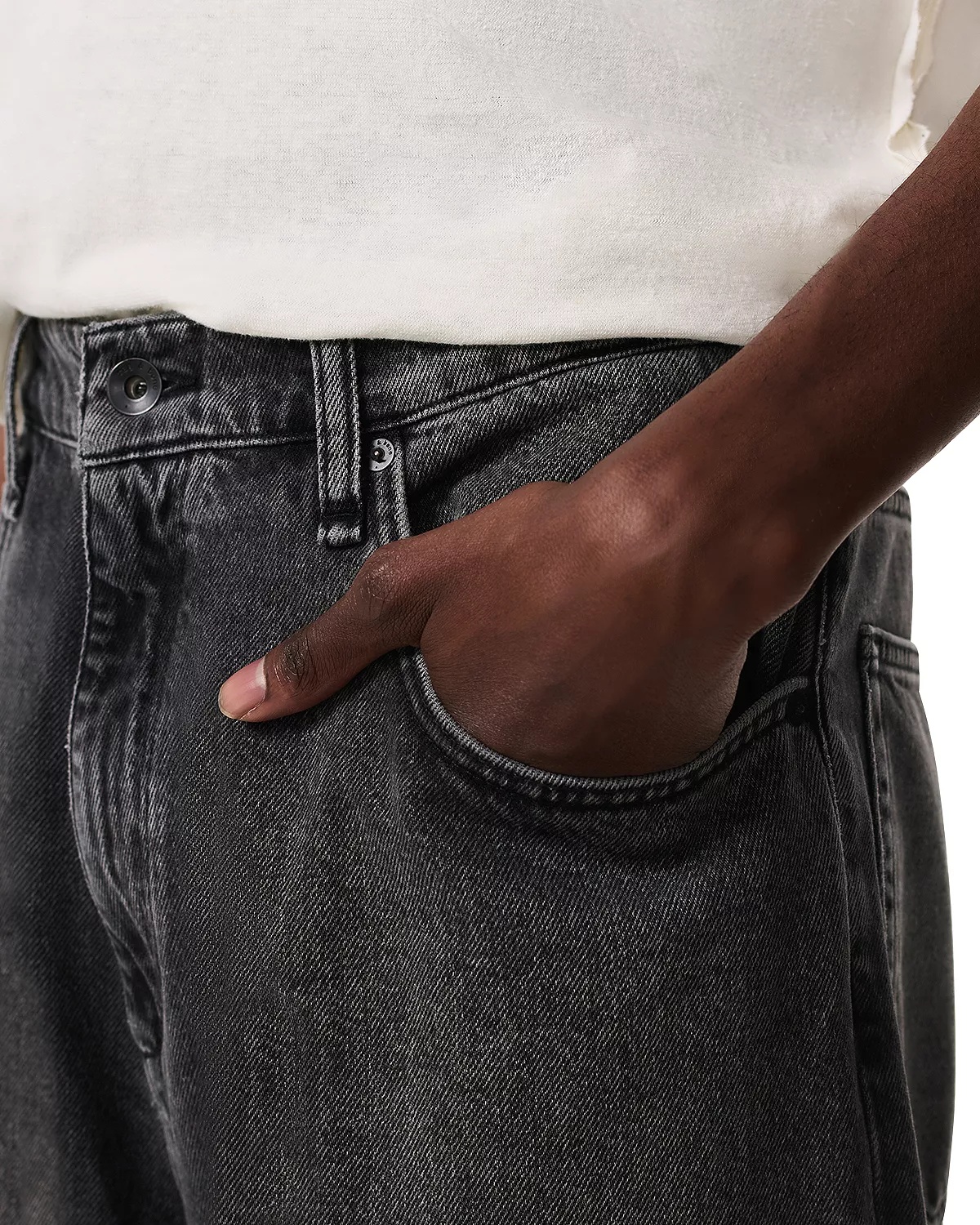 Authentic Rigid Baggy Jeans in Onyx Black - 4