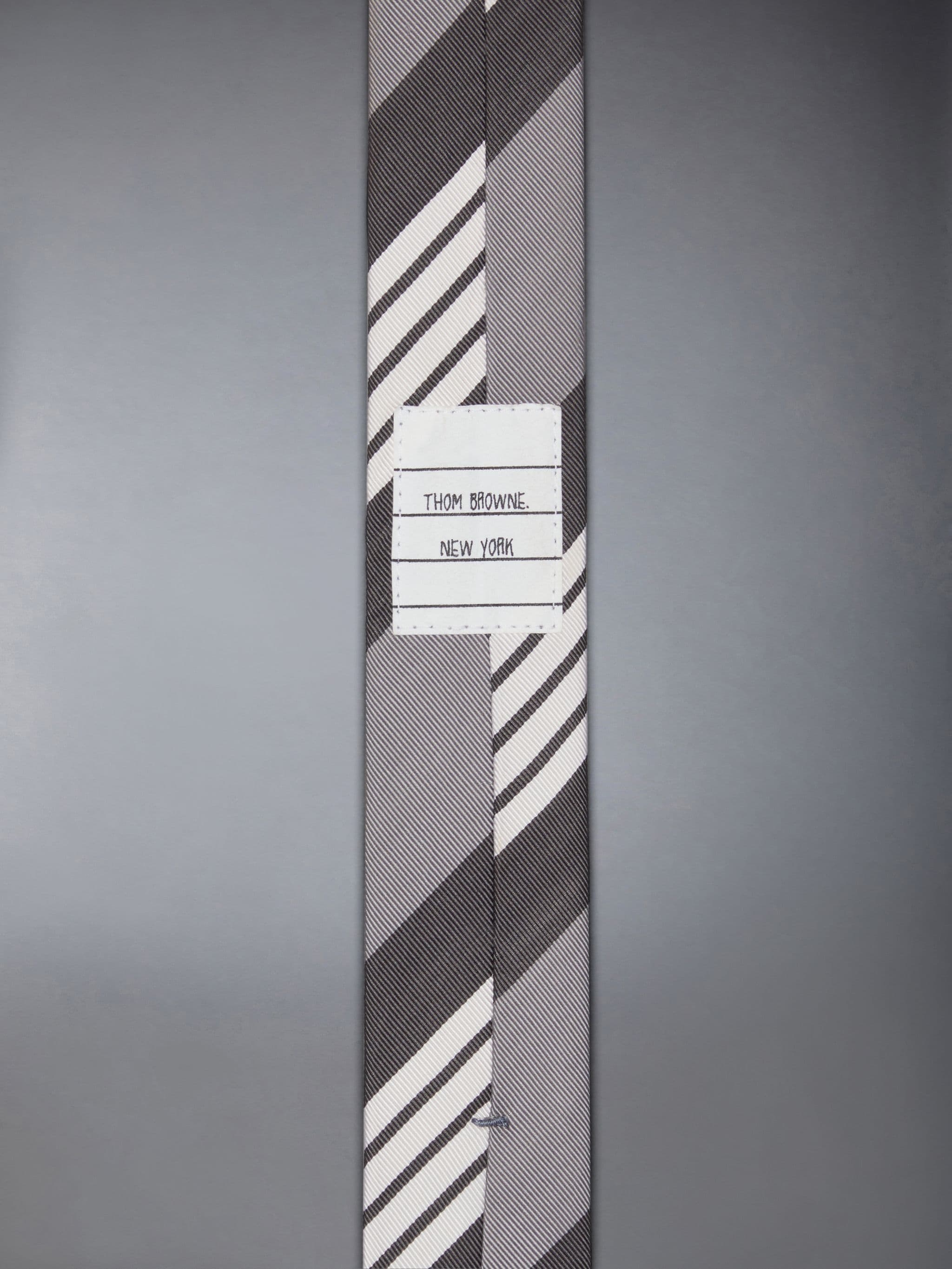 Silk Cotton Stripe 4-Bar Classic Tie - 3