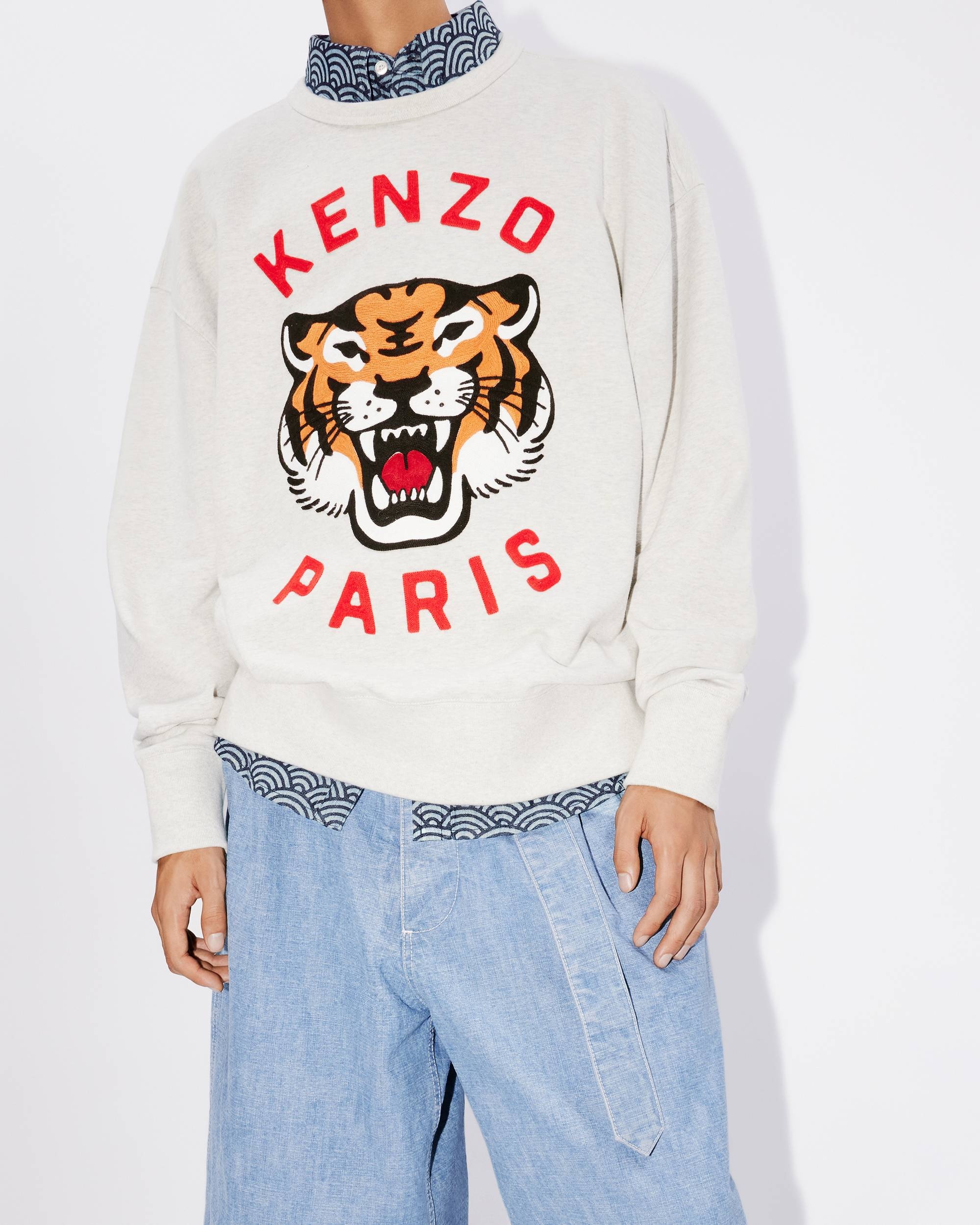 'KENZO Lucky Tiger' embroidered oversized genderless sweatshirt - 8