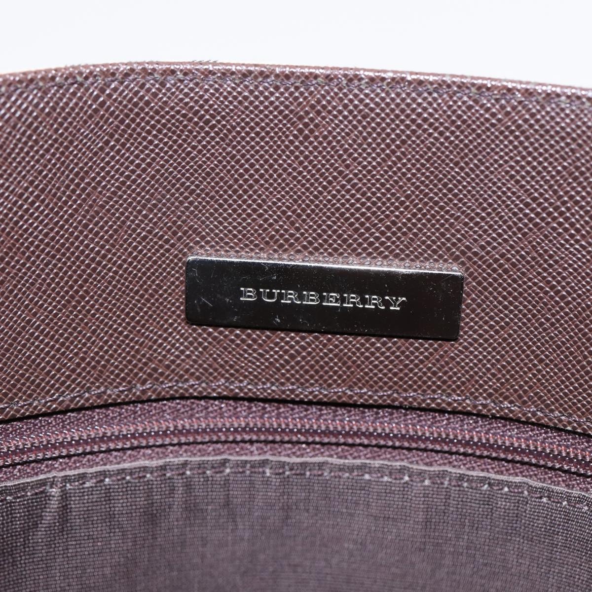 Burberry Nova Check Tote Bag Canvas Beige Brown Silver - 11