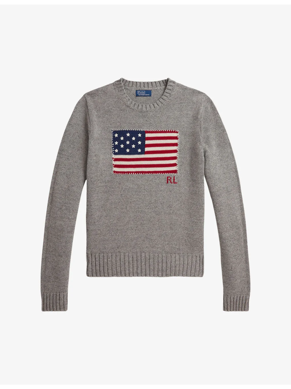 American-Flag Knitted Cotton Jumper - 1