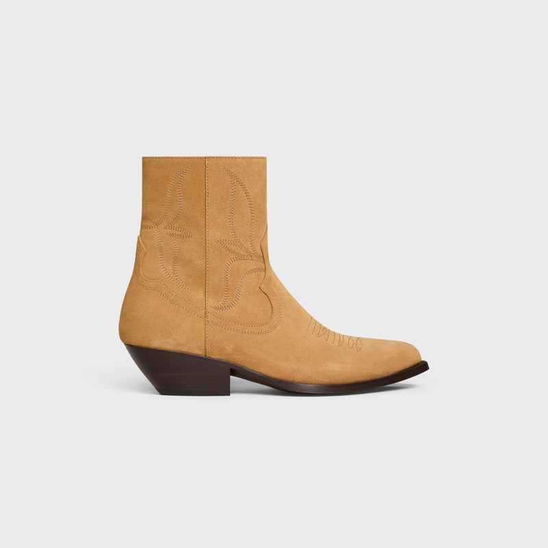 CELINE LEON ZIPPED BOOT in Suede calfskin - 1