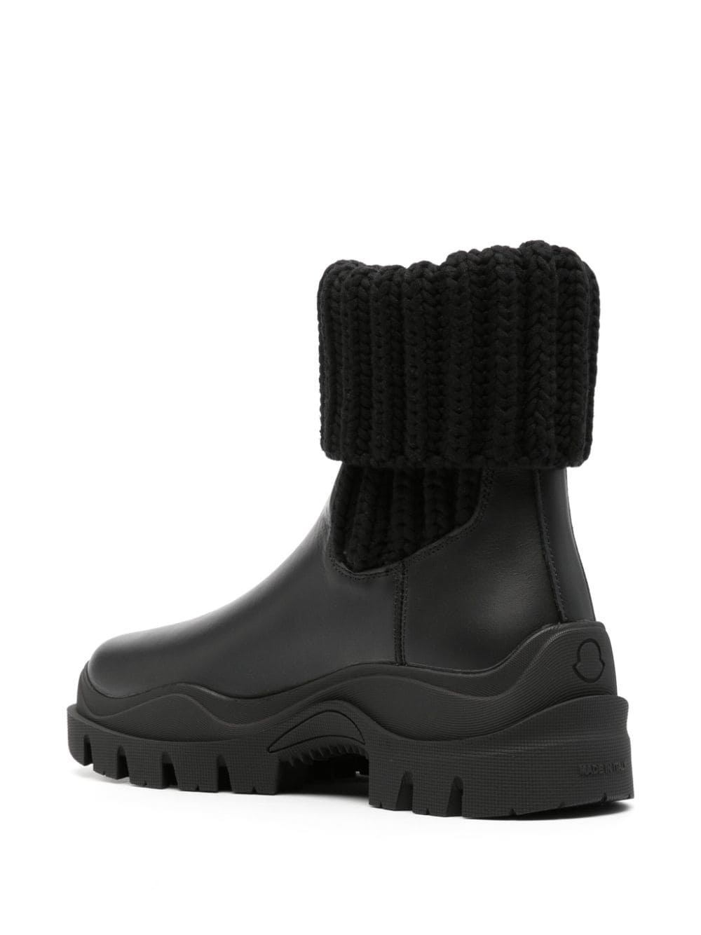 Larue ribbed-knit leather boots - 3