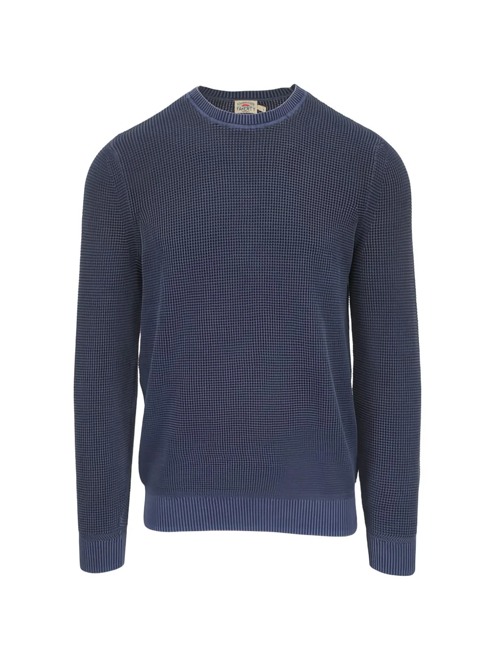 crewneck long-sleeve knitted sweater - 1