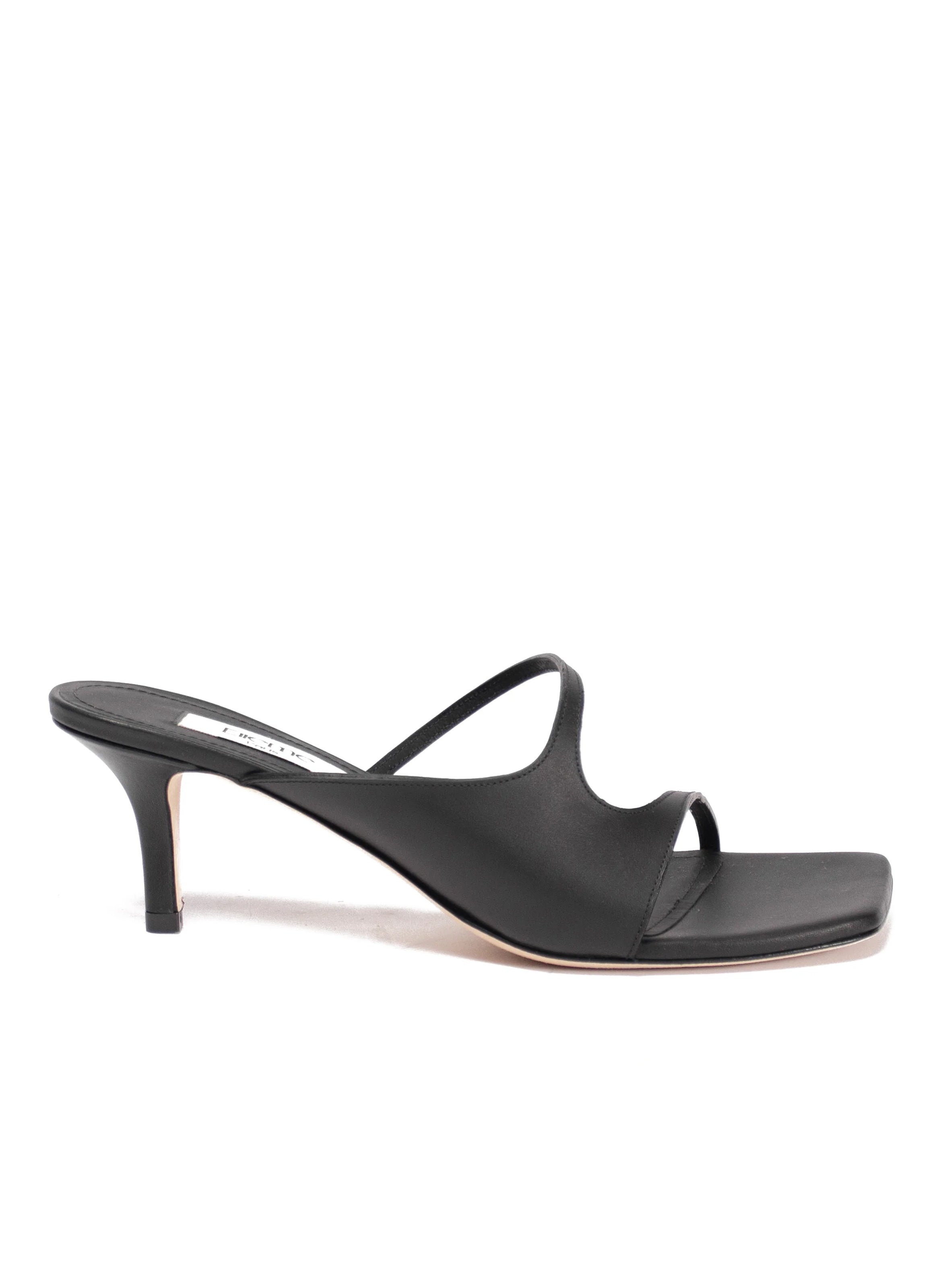 Gemini Heel Sandal Leather Black - 5