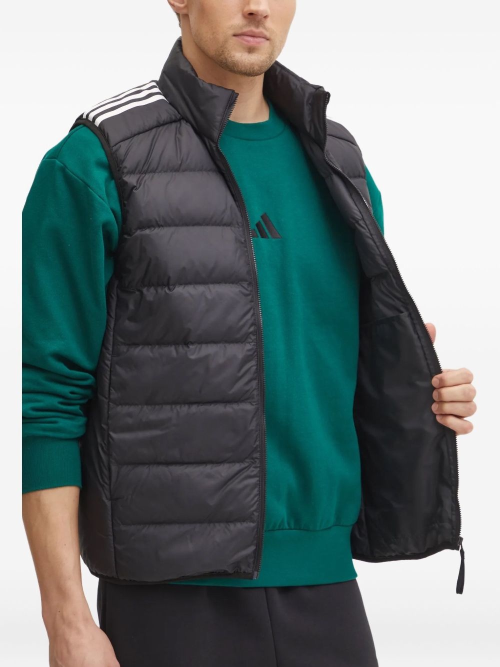 three-stripe padded gilet - 3