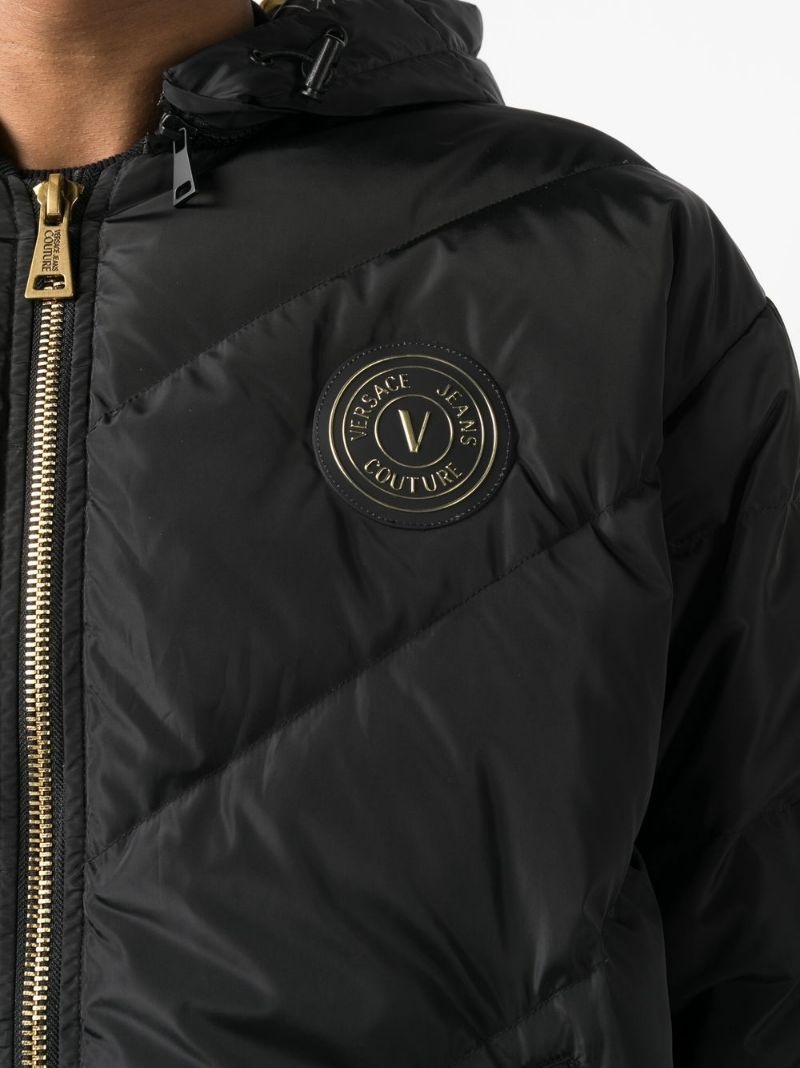 quilted hooded down jacket - 6