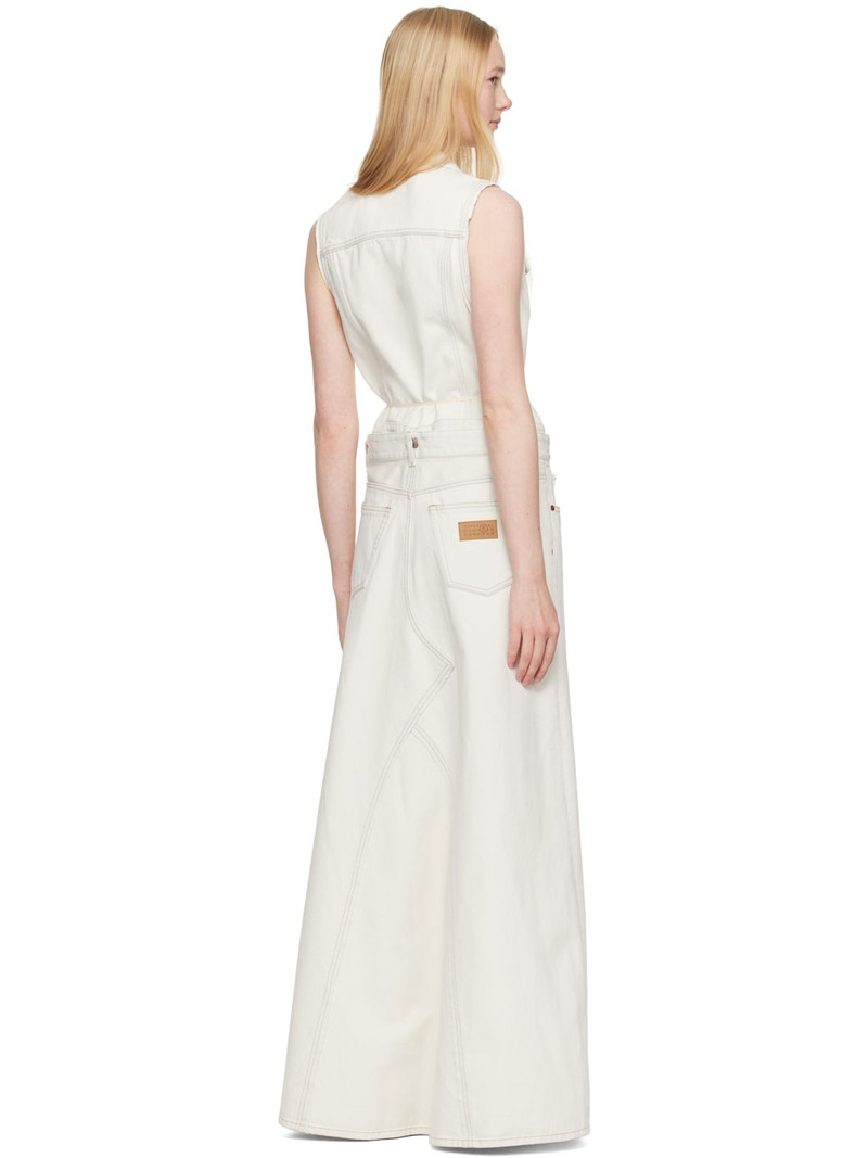 Off-White Convertible Denim Maxi Dress 3