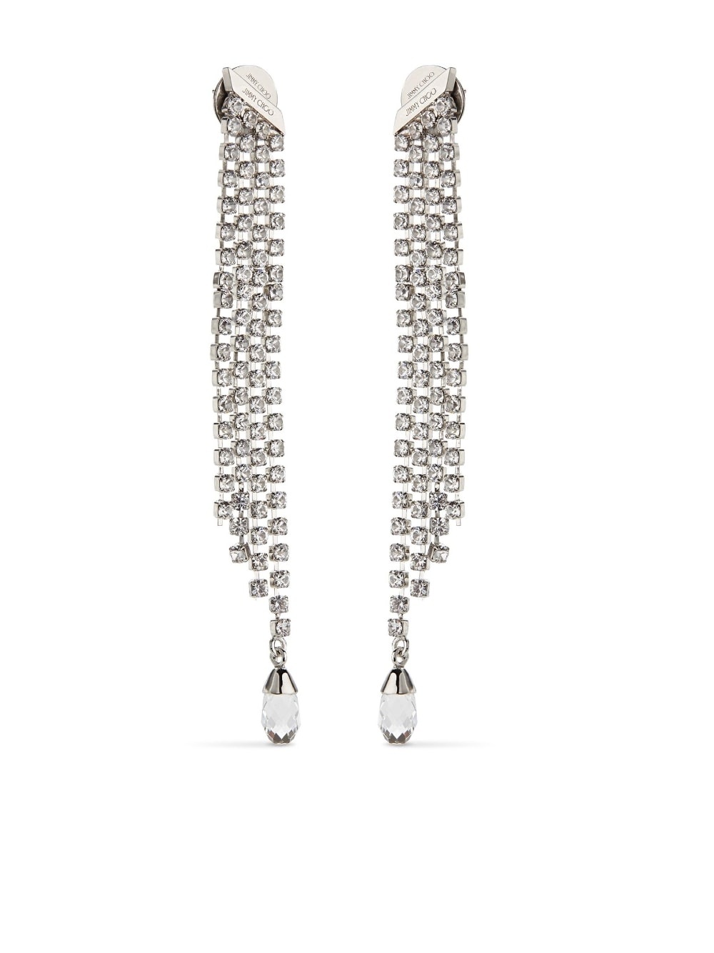 Saeda crystal-fringe earrings - 5