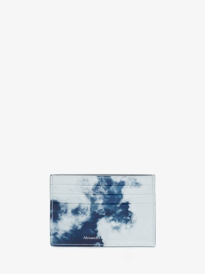 Men's Blue Sky Card Holder in White/blue - 1