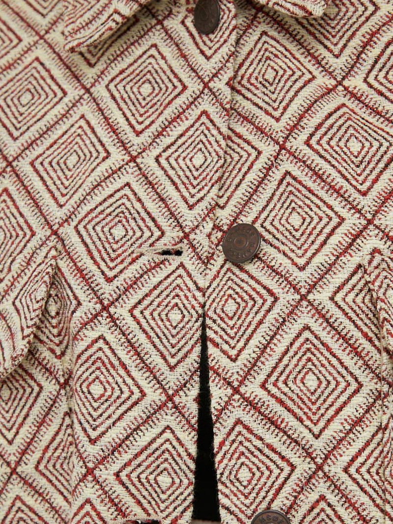 patterned buttoned jacket 4