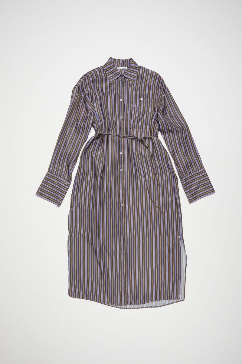 Shirt dress - Purple/Anthracite grey - 1