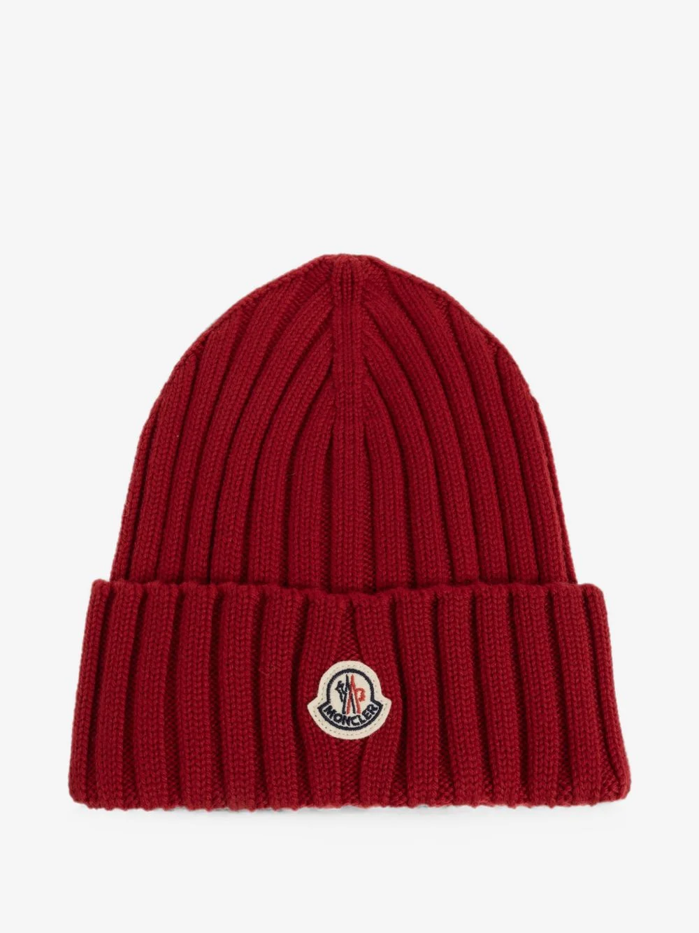logo-patch ribbed-knit beanie hat - 1