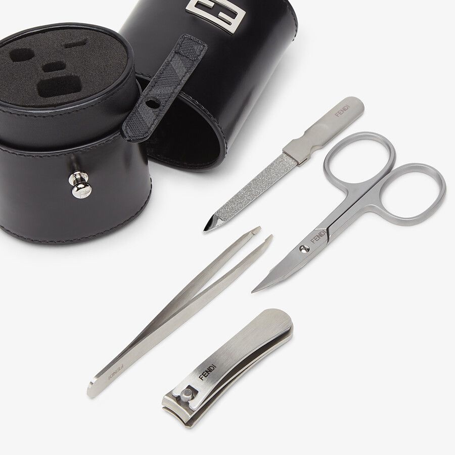 Black leather manicure set - 3