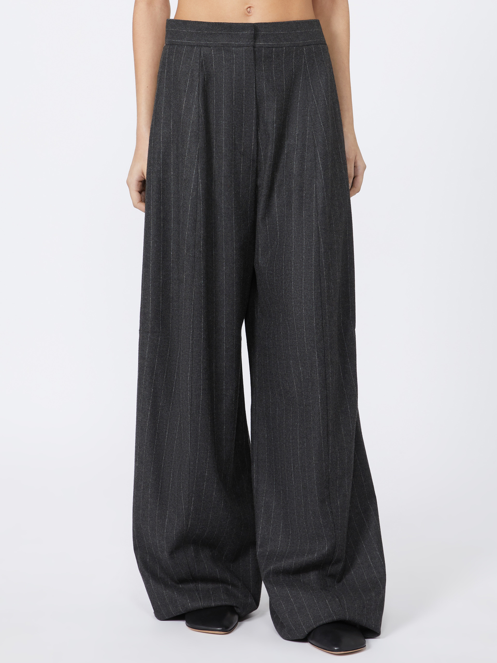 BELGIO1234 Wide, wool and viscose trousers - RUNWAY - 3