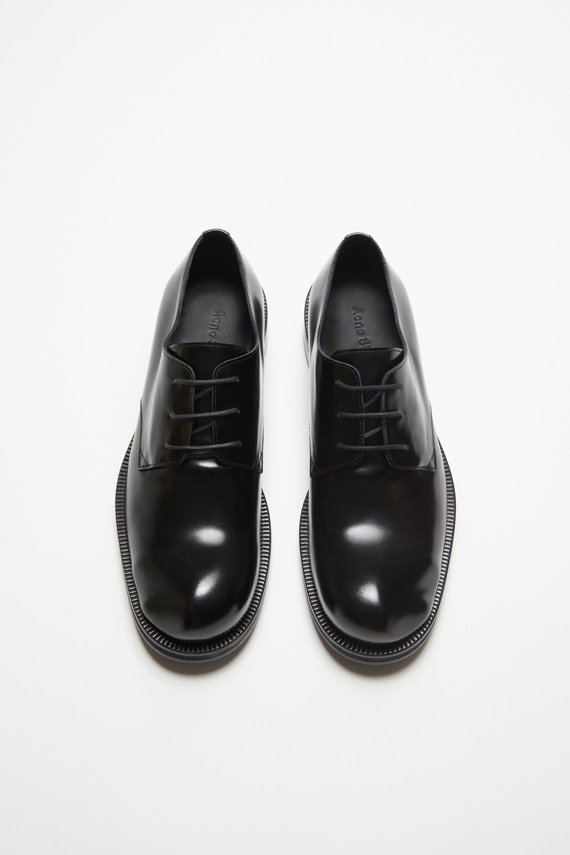 Leather derby shoes - Black/black - 3