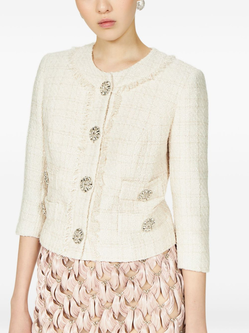 Macie crystal-button cropped jacket 4