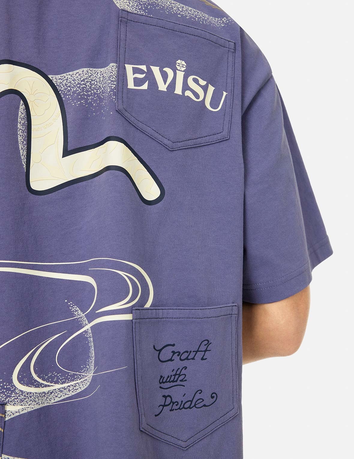 Multi-Pocket and Multi-Print Loose Fit T-shirt - 7
