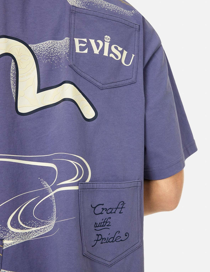 Multi-Pocket and Multi-Print Loose Fit T-shirt 7