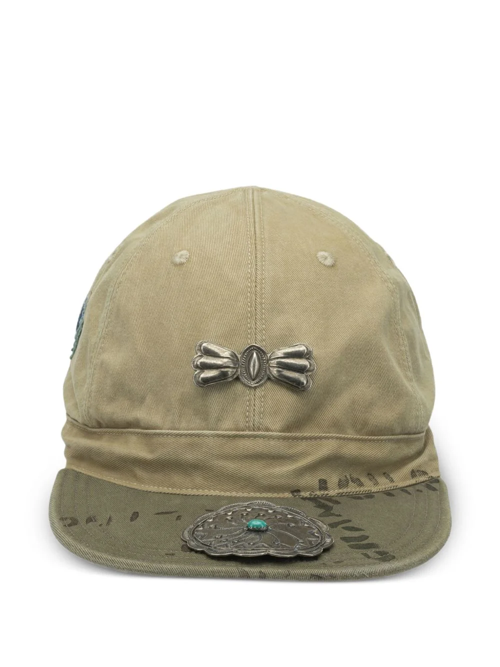 butterfly-appliqué baseball cap - 1