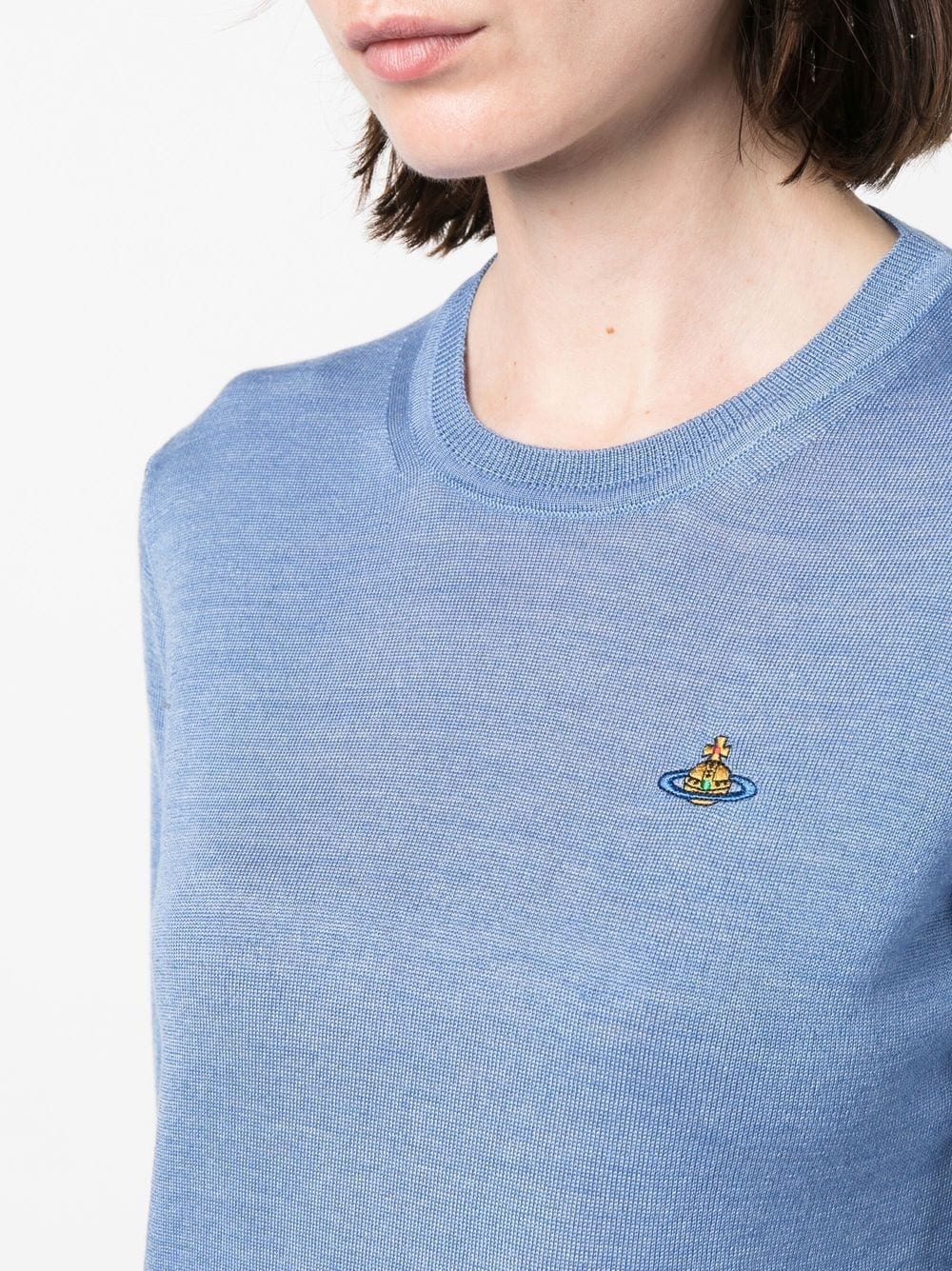 Orb-embroidery fine-knit jumper - 5