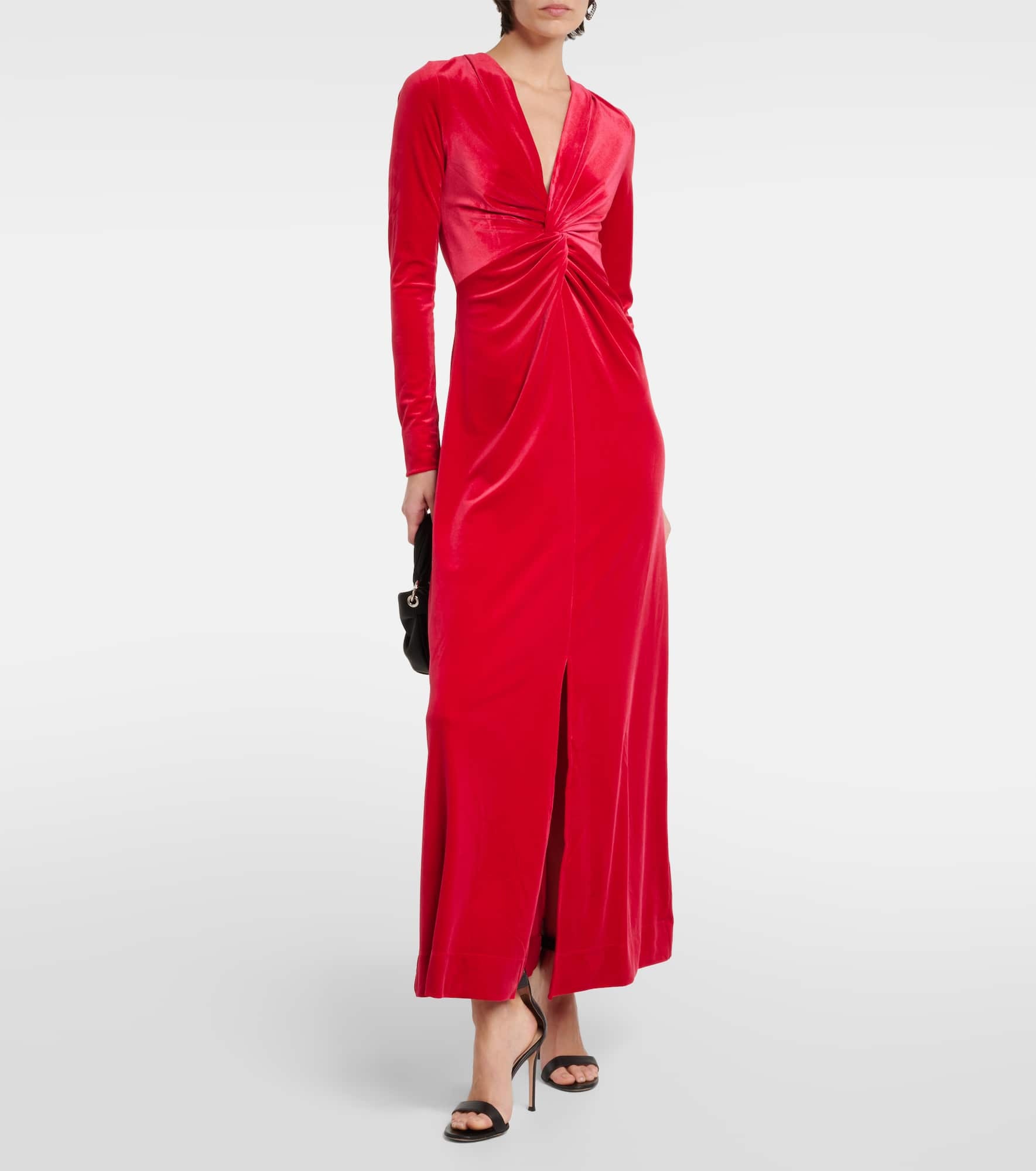 Velvet midi dress - 2