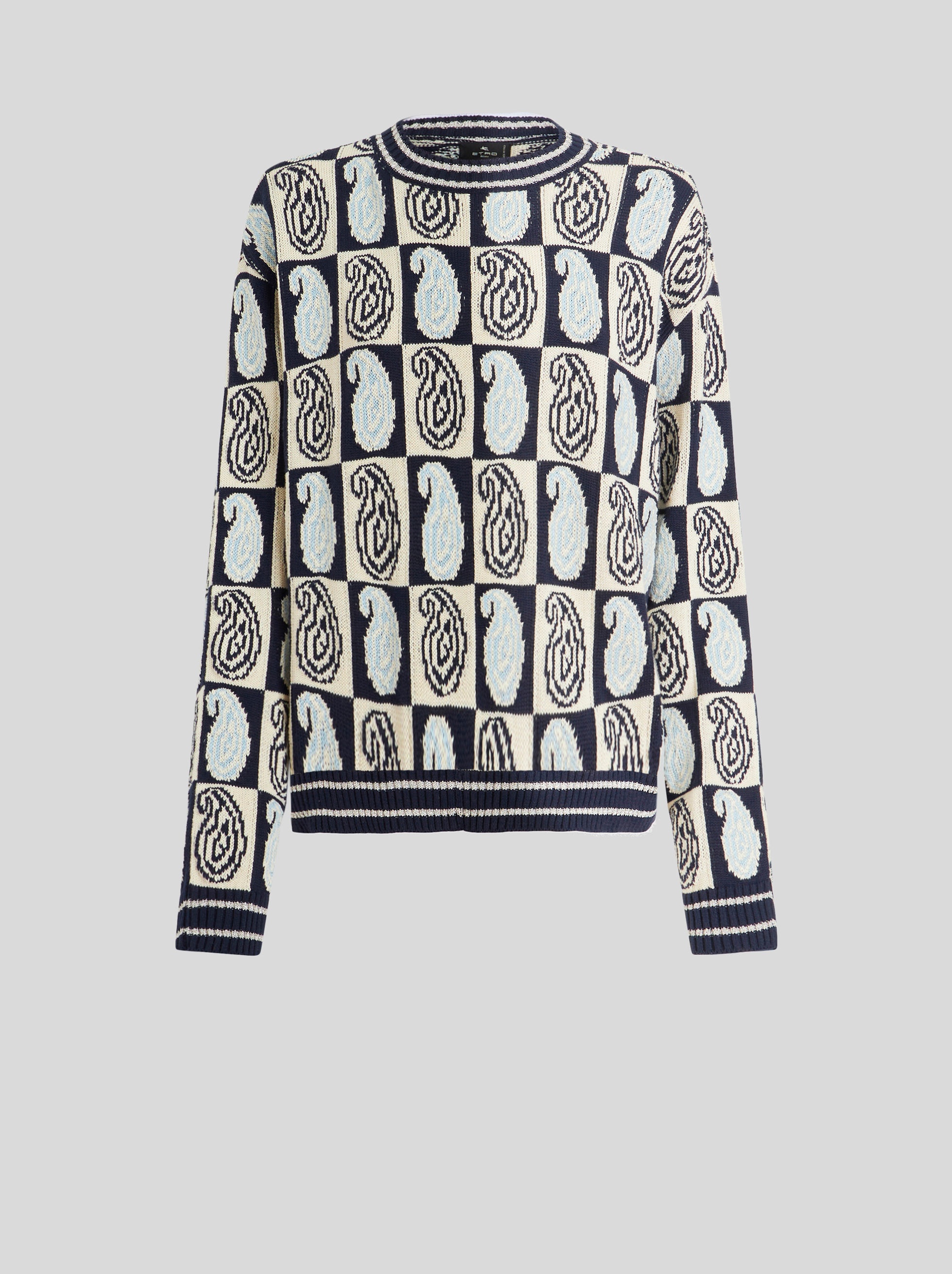 PAISLEY PATTERN JACQUARD SWEATER - 1