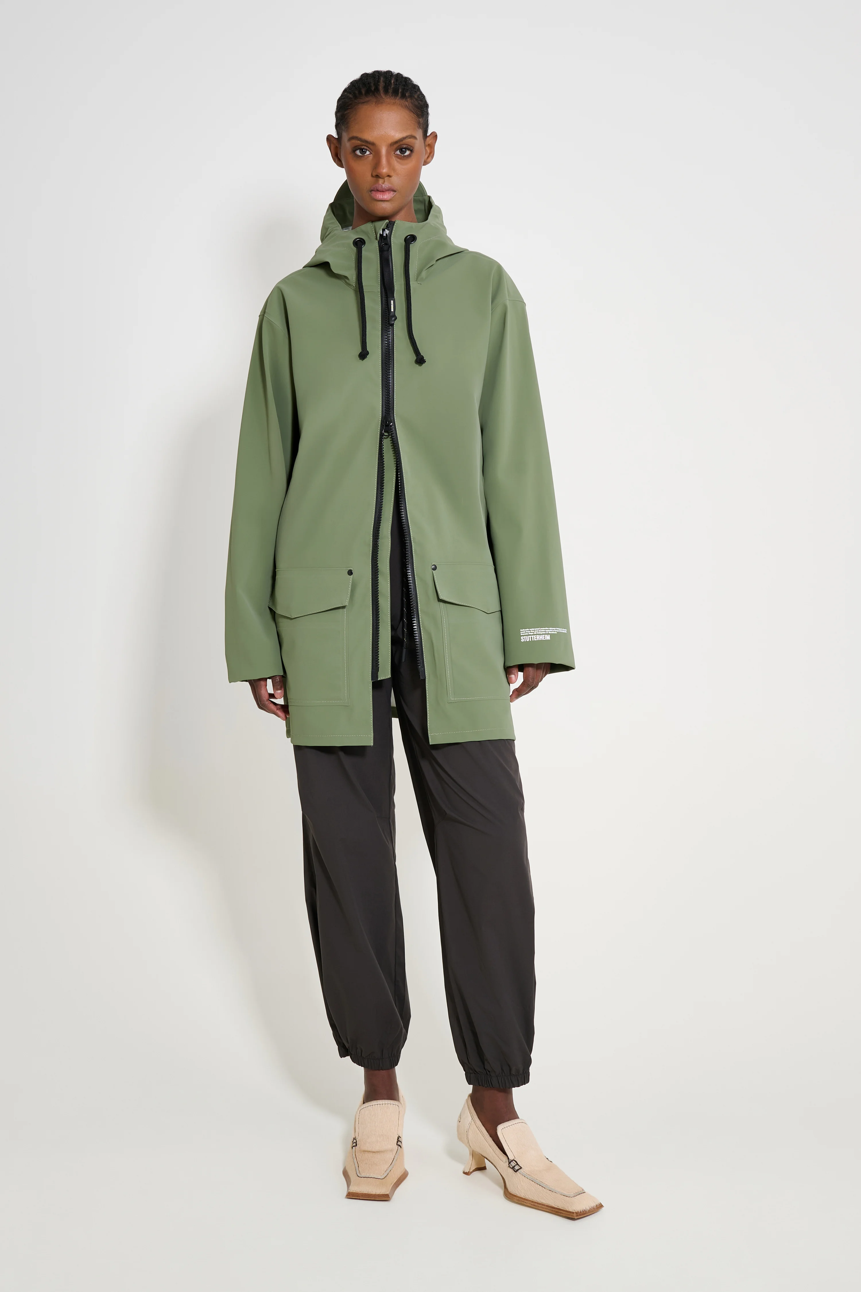 Stockholm Patch Raincoat Dry Green - 1