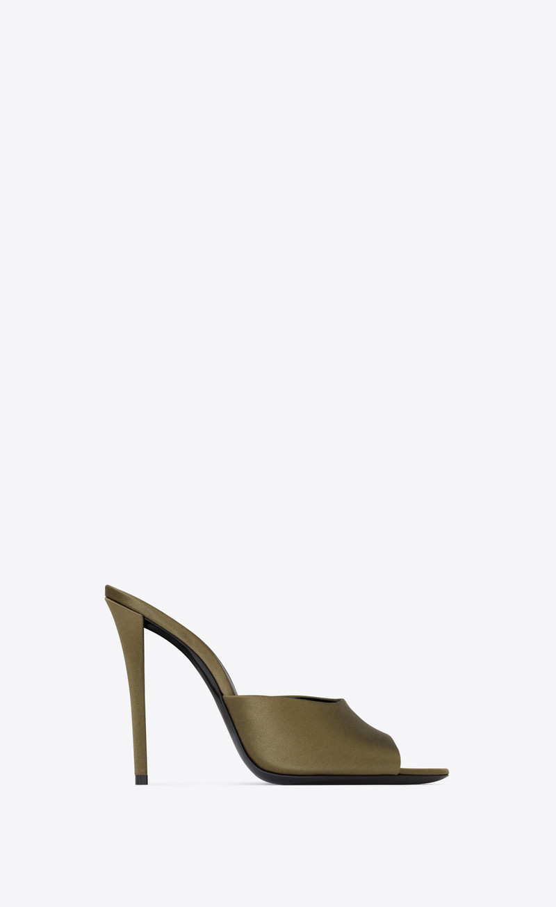 goldie mules in satin crepe - 1