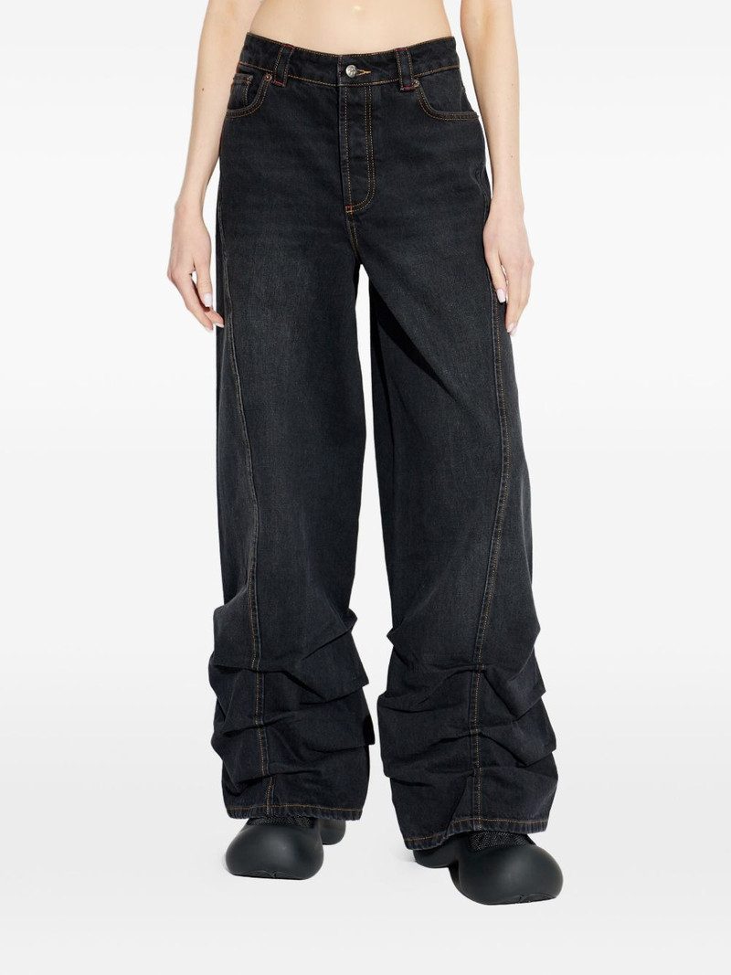 ruched straight jeans 3