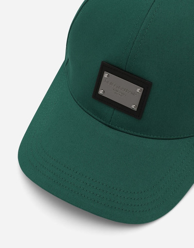 Dolce & Gabbana Cotton baseball cap with logo tag outlook