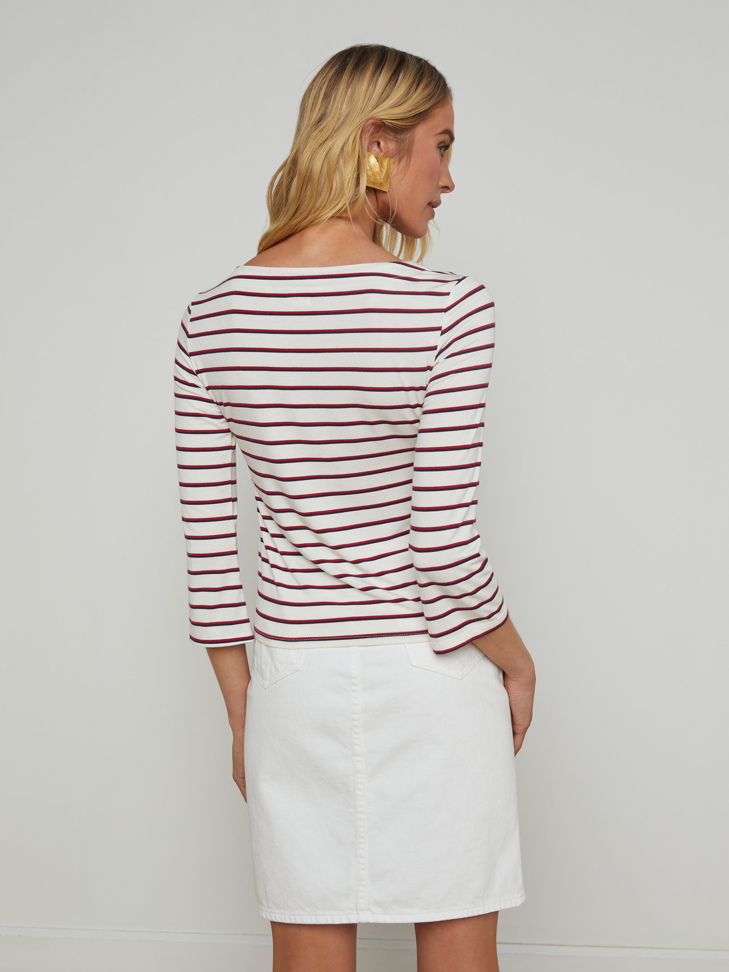Lucille Striped Boatneck Top - 5