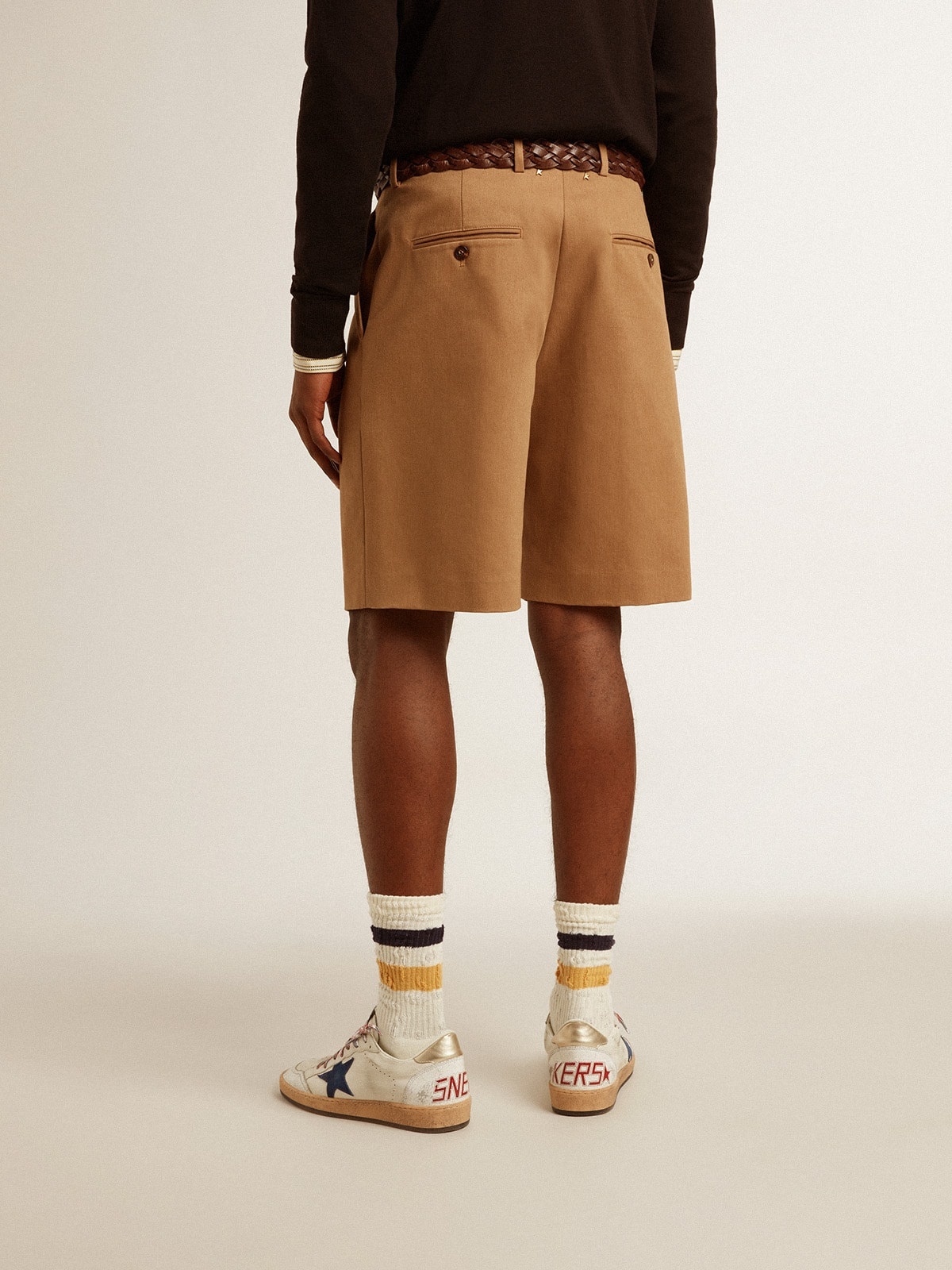 Men's Bermuda shorts in beige cotton - 5