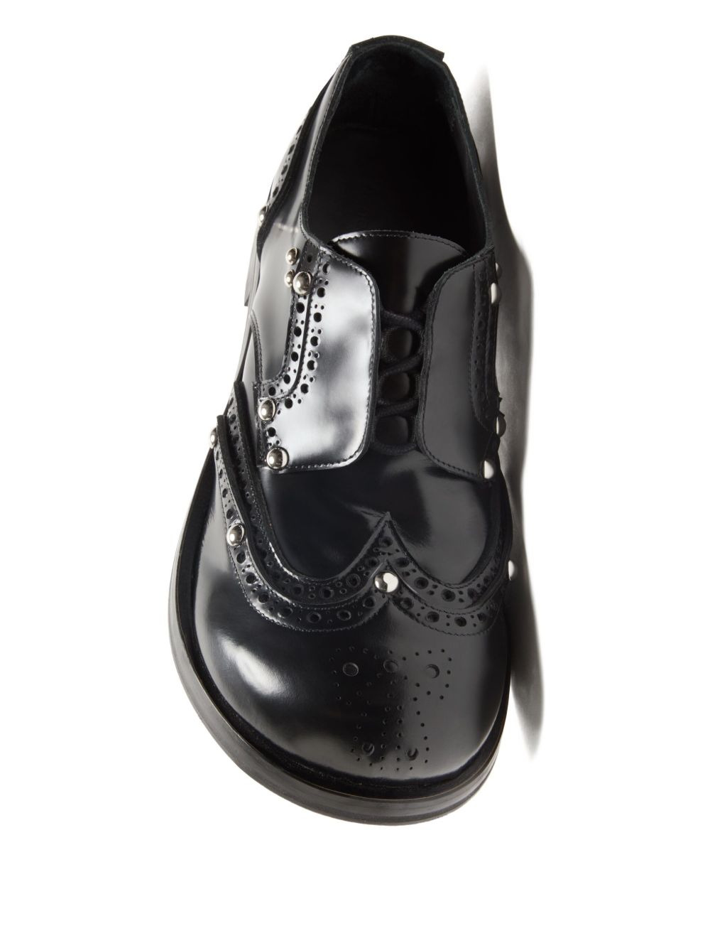 studs-embelishment leather derby shoes - 2