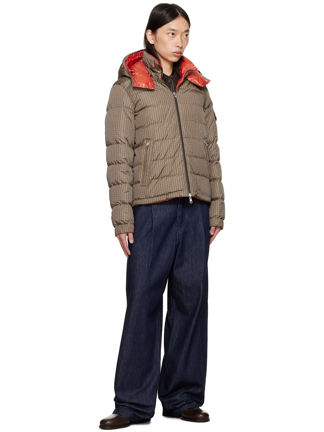 Brown & Orange Jonage Reversible Short Down Jacket - 6